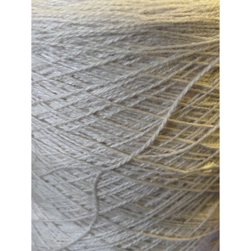White Yarn Cone For Knitting & Crochet Projects 2206 g .5 g / yd